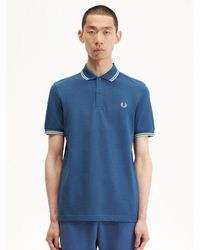 Fred Perry - Midnight Ecru Light Ice Twin Tipped Polo Shirt - Lyst