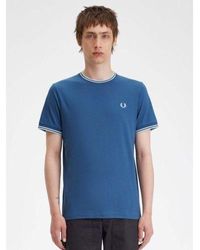 Fred Perry - Midnight Ecru Light Ice Twin Tipped T-Shirt - Lyst