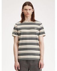 Fred Perry - Field Oatmeal Stripe T-Shirt - Lyst