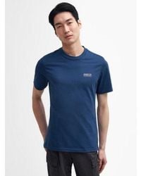 Barbour - Washed Cobalt Small Logo T-Shirt - Lyst