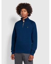 Farah - Rich Jim Quarter Zip Sweatshirt - Lyst