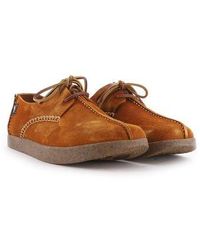 Yogi Footwear - Chestnut Lennon Hairy Suede Lace Up Shoe - Lyst