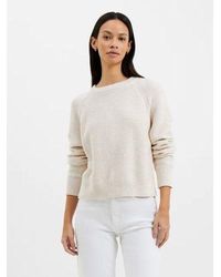 French Connection - Oatmeal Melange Lilly Mozart Crew Neck Jumper - Lyst