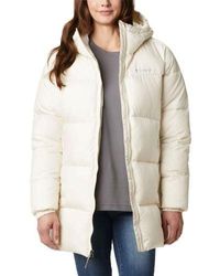 Columbia - Chalk Puffect Mid Hooded Jacket - Lyst