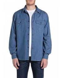 Replay - Medium Denim Shirt - Lyst