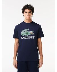 Lacoste - Signature Print T-Shirt - Lyst