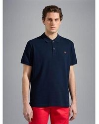 Paul & Shark - Knitted Cotton Webbing Polo Shirt - Lyst