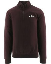 Fila - Tawny Port Adam Quarter Zip Sweatshirt - Lyst