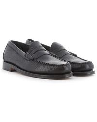 G.H. Bass & Co. - Textured Leather Weejuns Larson Penny Loafer - Lyst