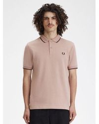 Fred Perry - Dark Dusty Rose Twin Tipped Polo Shirt - Lyst