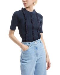 Paul Smith - Very Dark Knitted Short Sleeve Top - Lyst