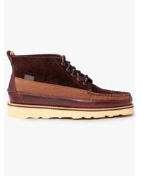 G.H. Bass & Co. - Dark Leather & Suede Camp Moc Iii Ranger Boot - Lyst
