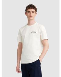 Farah - Ecru Amesbury Graphic T-Shirt - Lyst