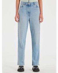 Paul Smith - Light Base Raw Hem Straight Leg Jean - Lyst