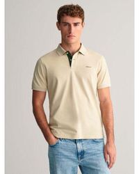 GANT - Silky Regular Fit Contrast Pique Polo Shirt - Lyst