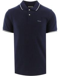 GANT - Evening Tipping Pique Rugger Polo Shirt - Lyst