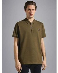 Paul & Shark - Knitted Cotton Webbing Polo Shirt - Lyst