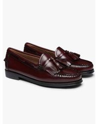 G.H. Bass & Co. - Wine Leather Weejun Ii Esther Kiltie Loafer - Lyst