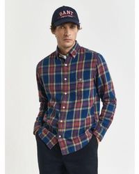 GANT - Regular Fit Checked Twill Shirt - Lyst