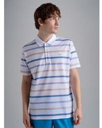 Paul & Shark - Cobalt Light Knitted Cotton Polo Shirt - Lyst