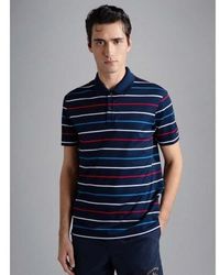 Paul & Shark - Ocean Knitted Cotton Polo Shirt - Lyst