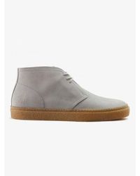 Fred Perry - Light Oyster Hawley Suede Trainer - Lyst