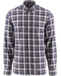 Hackett - Burgundy Flannel Check Shirt - Lyst