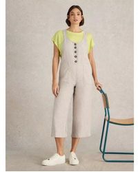 White Stuff - Light Natural Viola Linen Dungaree - Lyst