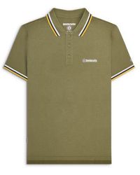 Lambretta - Khaki Triple Tipped Polo Shirt - Lyst