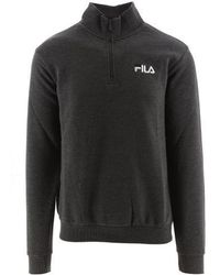 Fila - Charcoal Marl Adam Quarter Zip Sweatshirt - Lyst