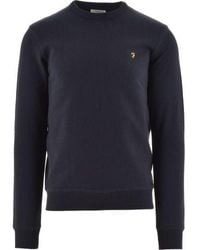 Farah Tim Crew Neck Sweatshirt in Green for Men Lyst UK