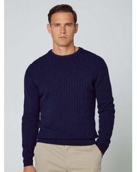 Hackett - Lambswool Cable Jumper - Lyst