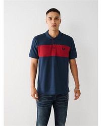 TRUE RELIGION - Dress Dahlia Colour Block Logo Polo Shirt - Lyst