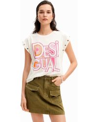 Desigual - Logo Patch T-shirt - Lyst