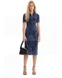 Desigual - Zip Midi Dress, Cotton - Lyst