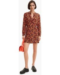 Desigual - Short Floral Shirt Dress, Viscose - Lyst