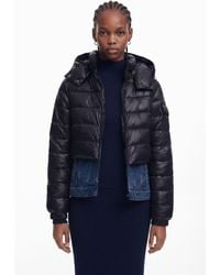 Desigual - Combined Short Padded Coat - Lyst