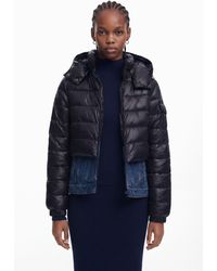 Desigual - Combined Short Padded Coat - Lyst