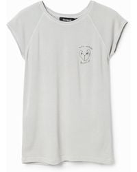 Desigual - Shiny Heart T-Shirt, Cotton - Lyst