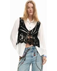 Desigual - Long-Sleeve 2-In-1 Shirt, Cotton - Lyst