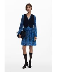 Desigual - 2-In-1 Vest Dress, Polyester - Lyst