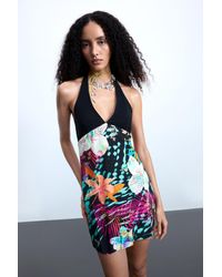 Desigual - Short Tropical Dress, Viscose - Lyst