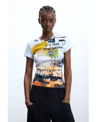 Desigual - Printed T-Shirt 100% Cotton, Cotton - Lyst