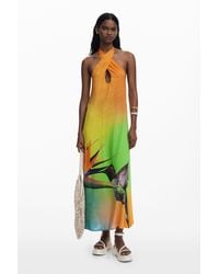 Desigual - Vestido Largo Estampado - Lyst