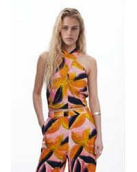 Desigual - Crossed Flowers T-Shirt - Lyst