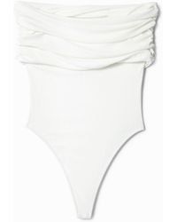 Desigual - Nathy Peluso Draped Neckline Bodysuit, Polyester - Lyst