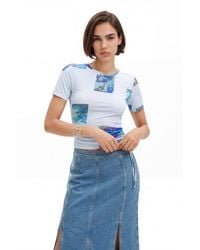 Desigual - M. Christian Lacroix Cut-Out T-Shirt, Polyester - Lyst