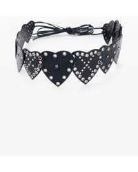 Desigual - Studded Belt Hearts, Polyurethane - Lyst