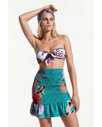 Desigual - Sustainable Coral Miniskirt, Viscose - Lyst