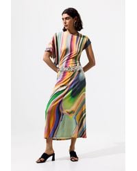 Desigual - Long Wave Dress, Viscose - Lyst